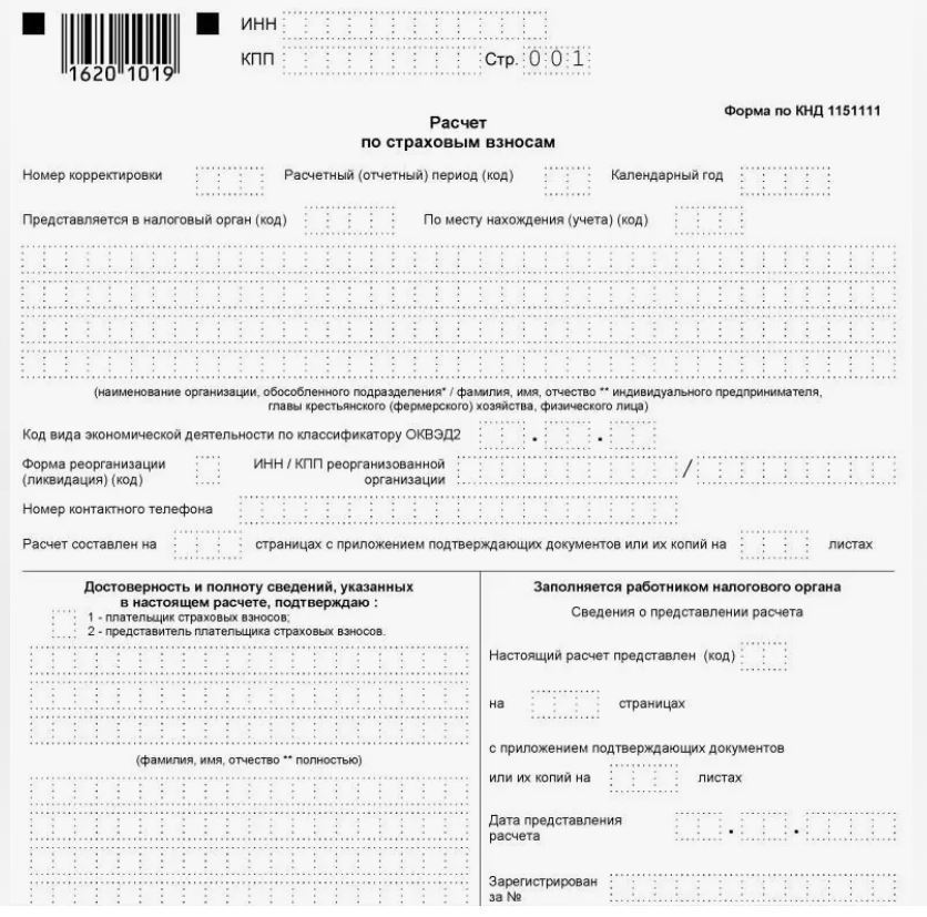 Бланк РСВ 2024